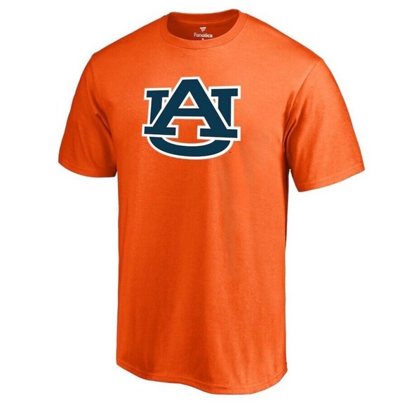 Auburn Tigers Men's Orange Primary Logo Cotton Tee - Picture 2 of 3